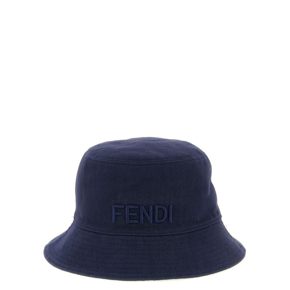 Fendi Blue Cotton Bucket Women's Hat